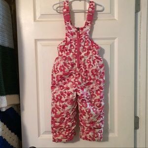Pink Platinum Animal Print Toddler Snow Coveralls